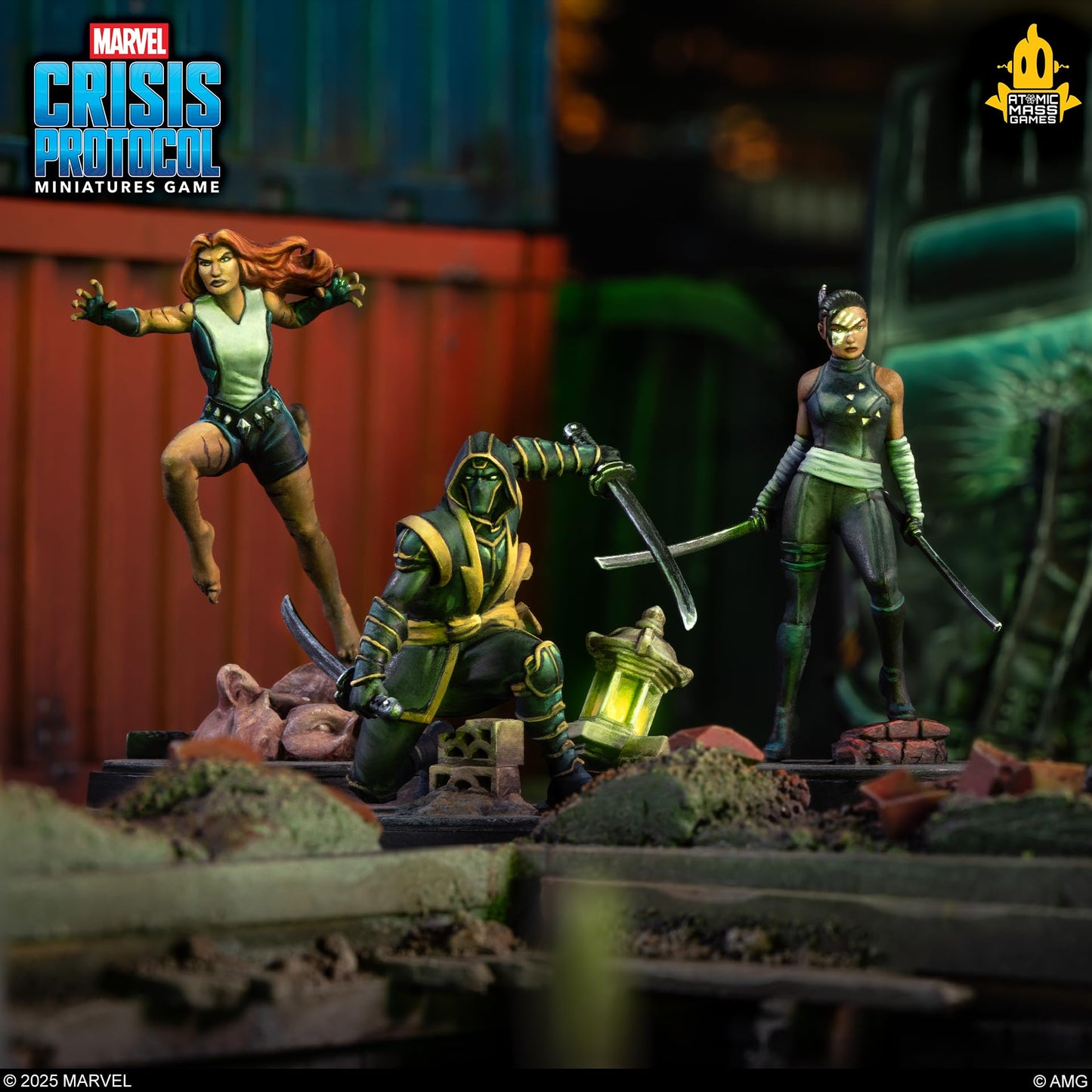 Marvel Crisis Protocol Echo and Ronin and Tigra Miniature Game by Atomic Mass 3