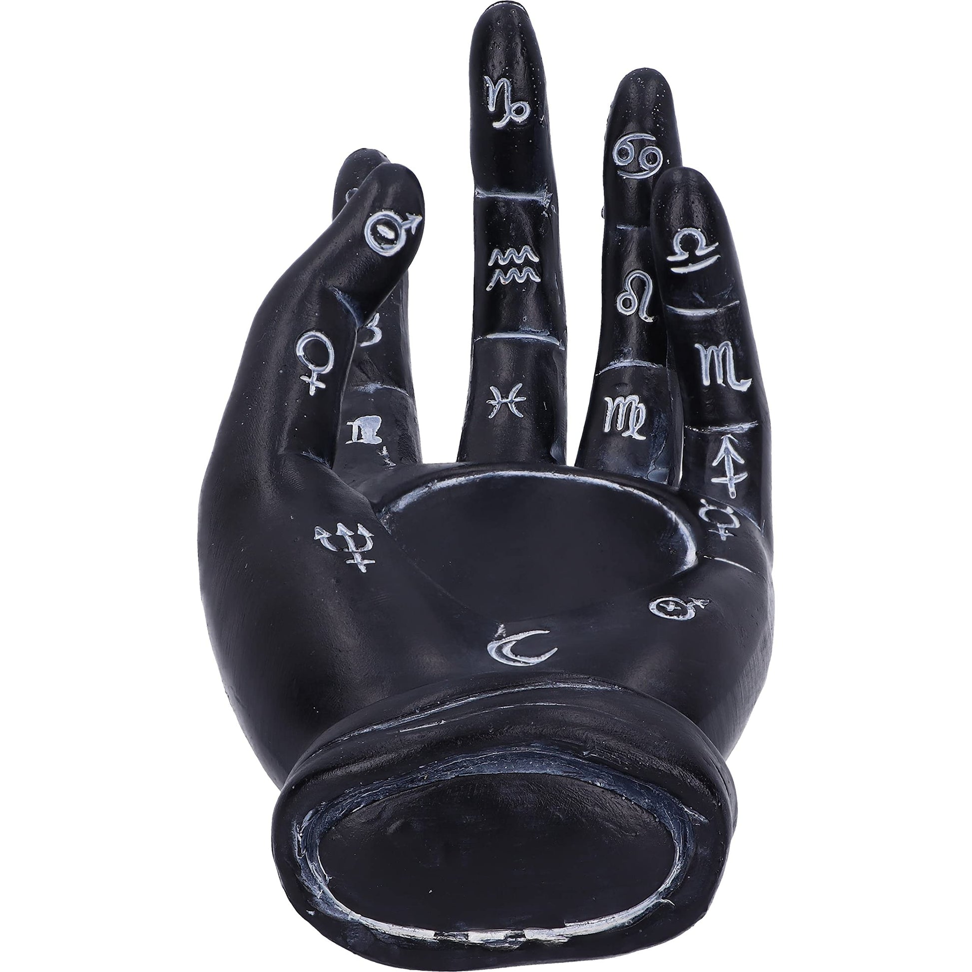 Palmists Prediction Black Chiromancy Hand Candle Holder 18.3cm 6