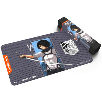 UniVersus Attack on Titan: Battle for Humanity - Mikasa Ackerman Playmat - 24 x 14 Neoprene Mat, Tabletop Card Game Accessory, UVS Games, Licensed 2
