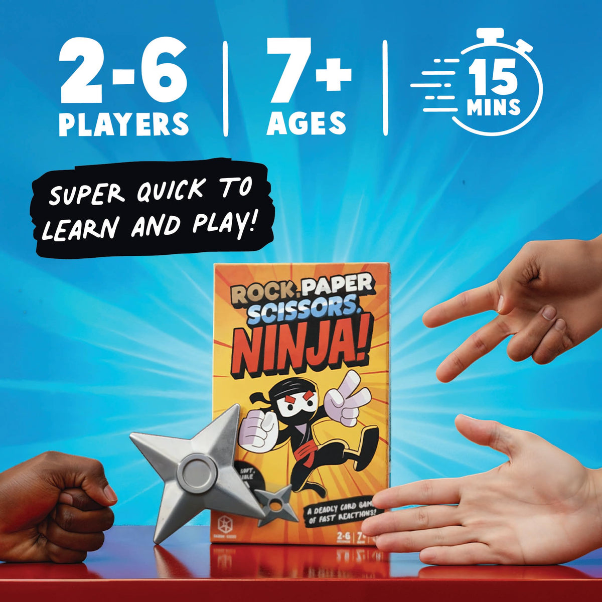Rock Paper Scissors Ninja Card Game by Format Games 2