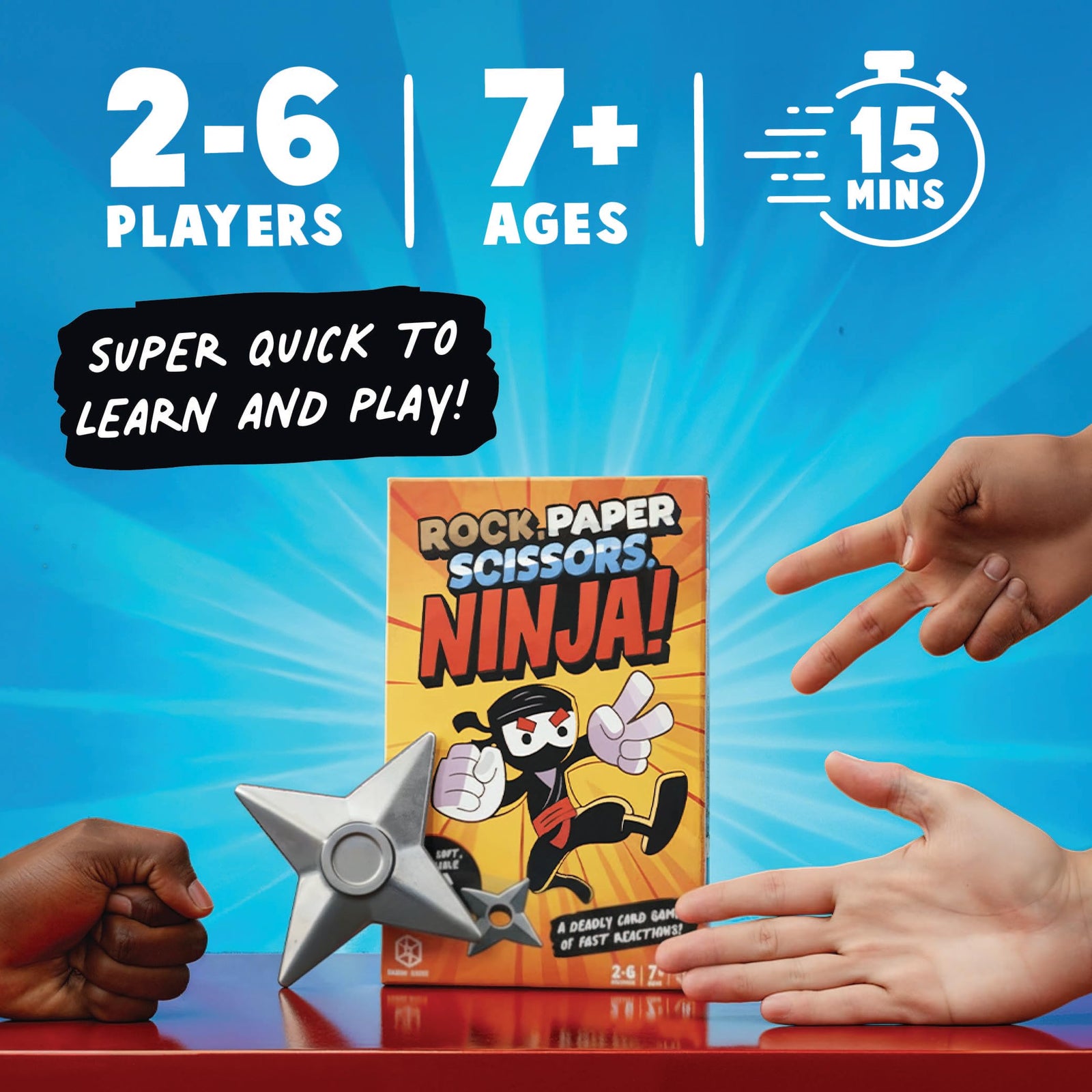 Rock Paper Scissors Ninja Card Game by Format Games 2