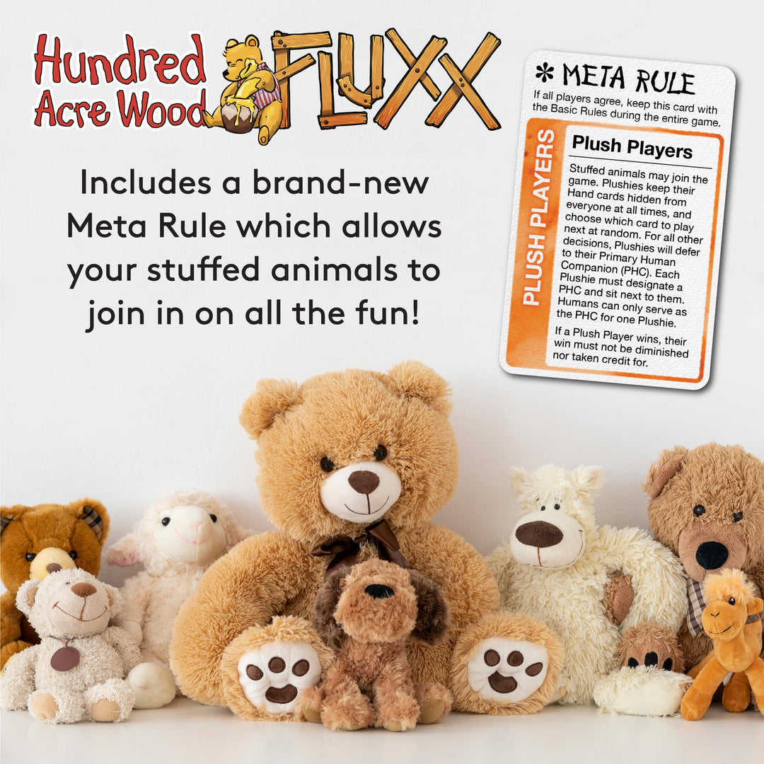 Looney Labs Hundred Acre Woods Fluxx Card Game Fun, Family-Friendly, Ever-Changing Gameplay Featuring Winnie The Pooh and Friends – Quick 10-30 Minute Rounds, Ages 8+