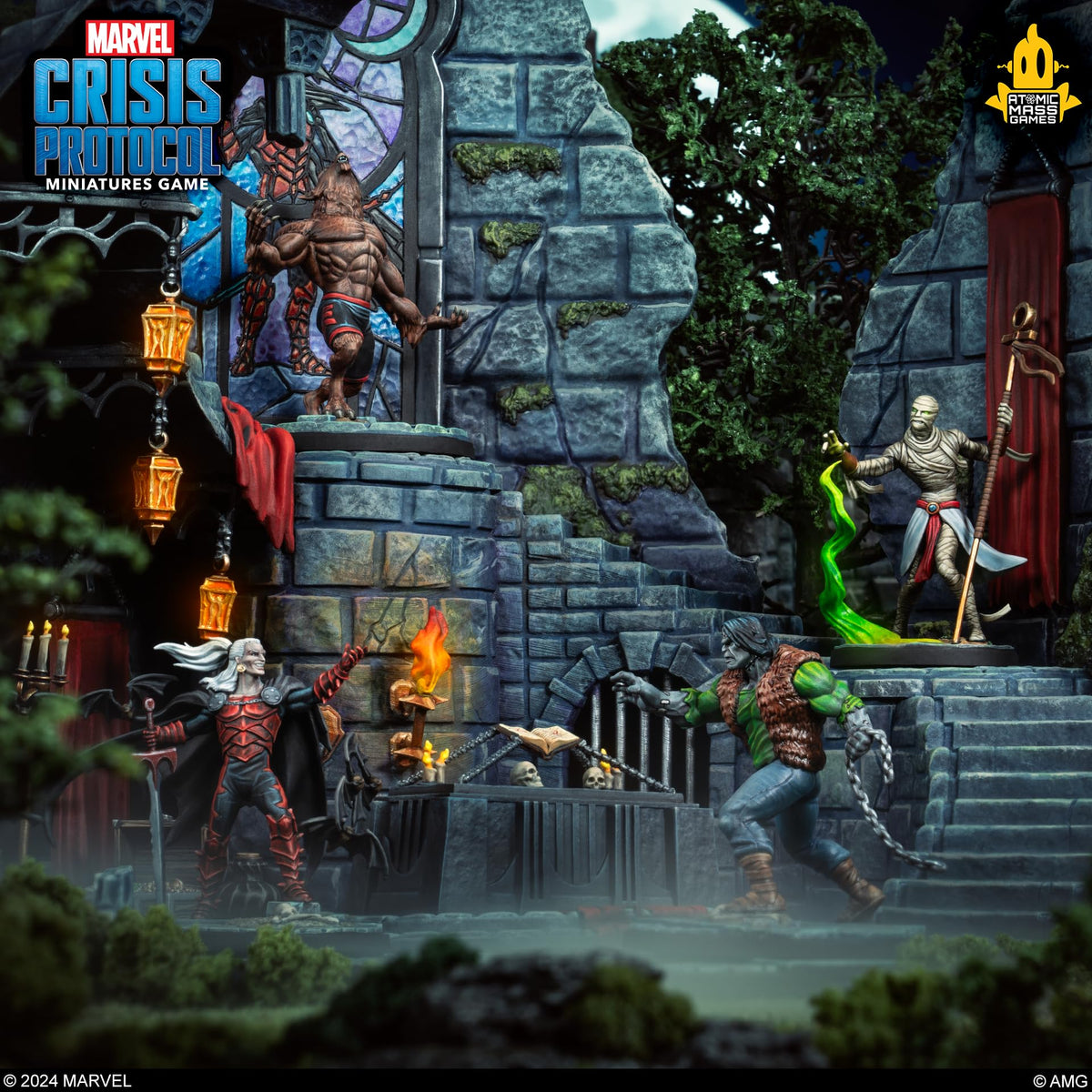 Atomic Mass Games Marvel: Crisis Protocol Tomb of Dracula Character Pack - Add Supernatural Legends to Your Team! Tabletop Superhero Game, Ages 14+, 2 Players, 90 Min Playtime, Made 5