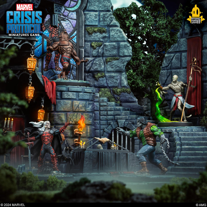 Atomic Mass Games Marvel: Crisis Protocol Tomb of Dracula Character Pack - Add Supernatural Legends to Your Team! Tabletop Superhero Game, Ages 14+, 2 Players, 90 Min Playtime, Made