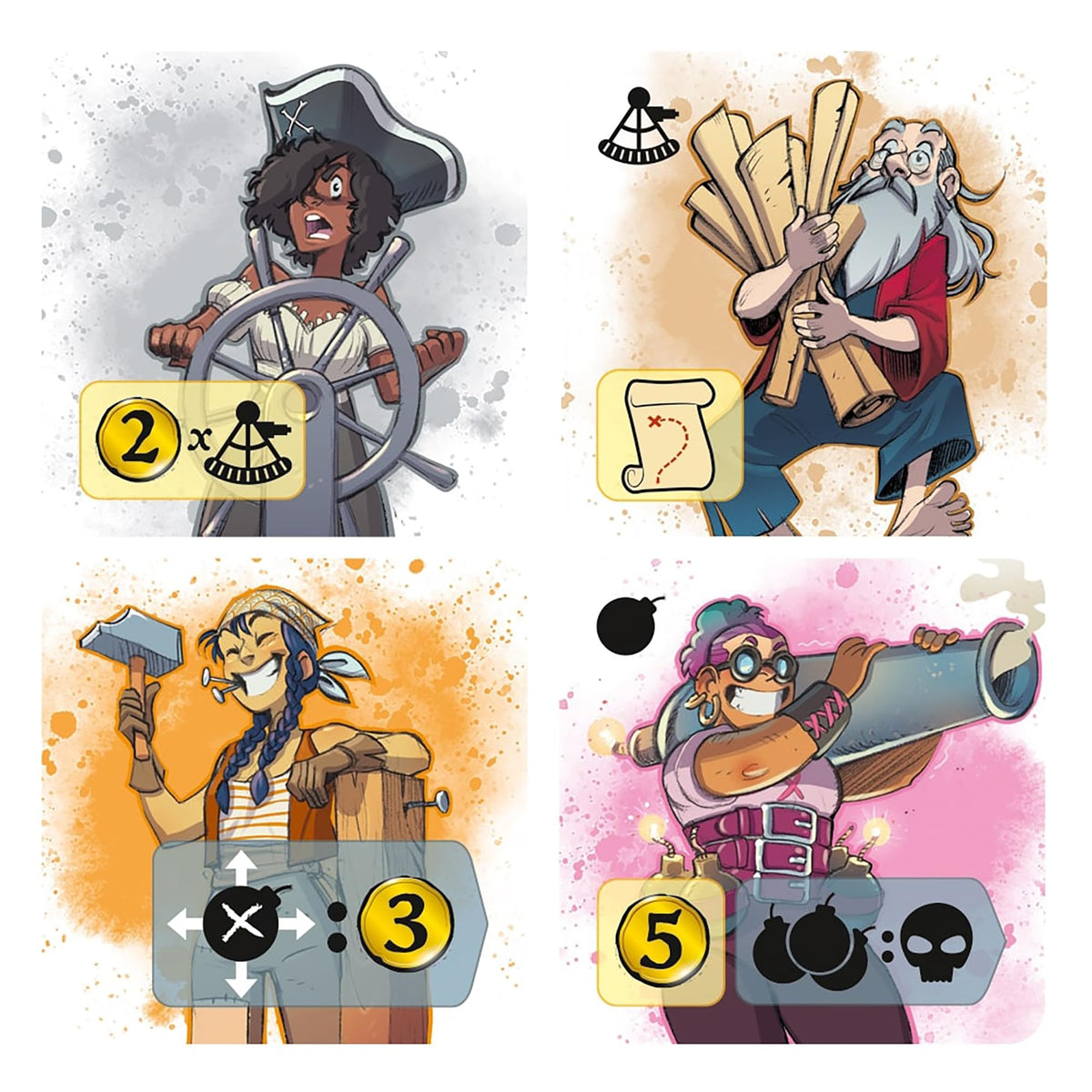 PlayPunk: Captain Flip - Board Game, Play As a Pirate Captain, Recruit Crew, Collect Coins, Family-Friendly Pirate Theme, Ages 8+, 2-5 Players, 20 Min 6