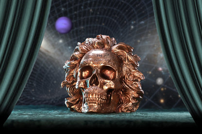 The Theory of Relativity Bronze Einstein Skull 21cm 7