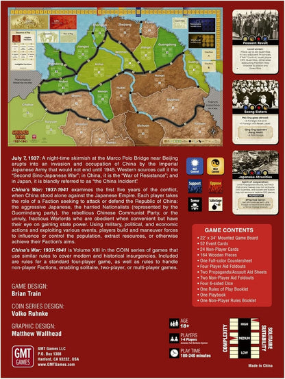 Chinas War 1937 to 1941 Board Game