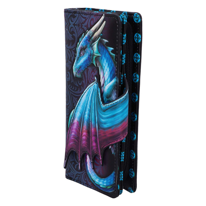 Take Flight Purse Blue Dragon Wallet Embossed 18.5cm