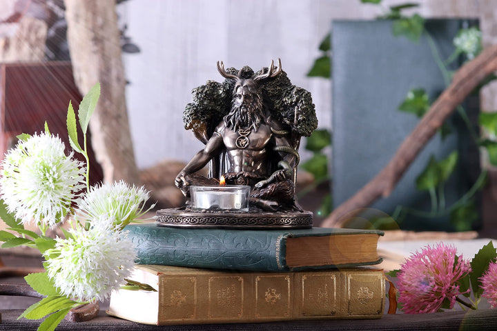 Cernunnos Bronze Tealight Holder 13.5cm