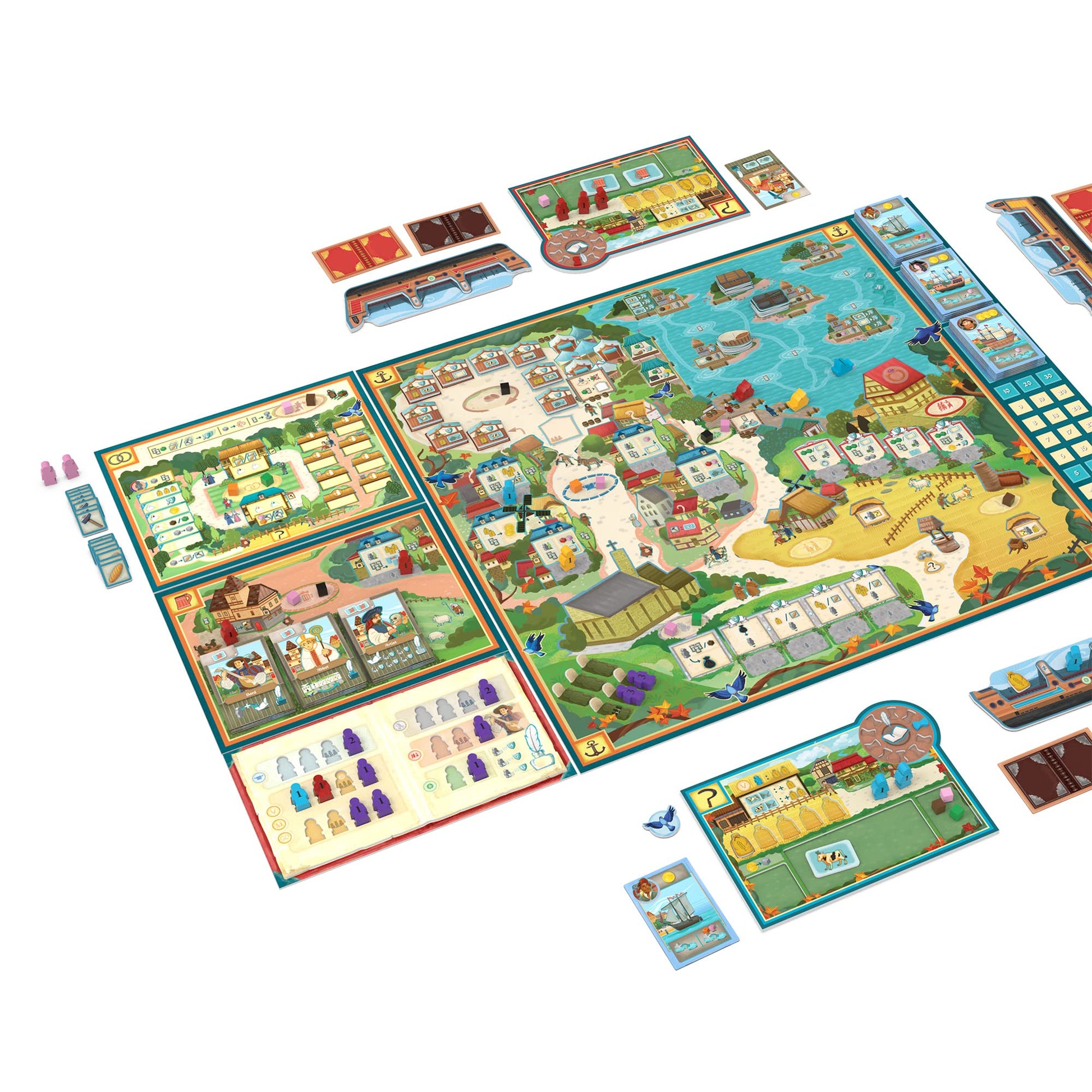 Village Board Game Big Box Edition - Includes All Expansions & Promos! Medieval Farming Strategy Game, Family Game for Kids & Adults, Ages 12+, 1-5 Players, 60-120 Min Playtime, Made by Eggertspiele 2
