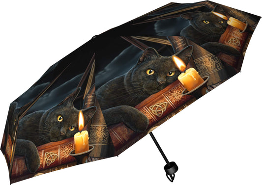 Witching Hour Cat Umbrella Black 24cm x 5cm by Lisa Parker 1