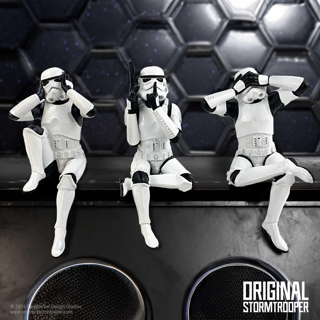 Original Stormtrooper Three Wise Sitting Stormtroopers 11cm