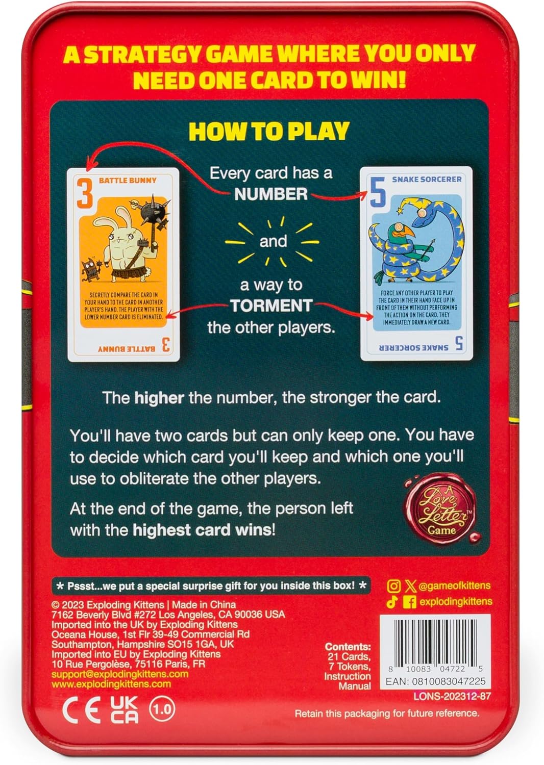 Power Hungry Pets Tin Version Card Game