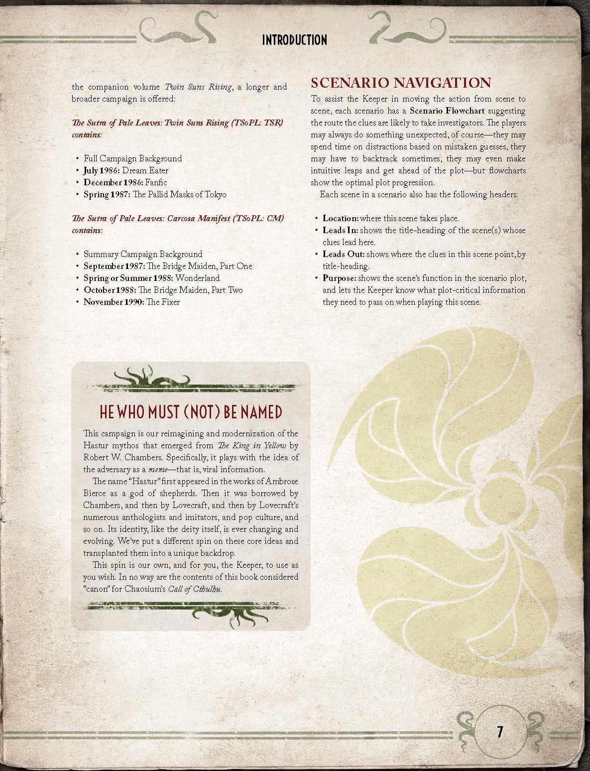 The Sutra Of Pale Leaves Volume 2 Carcosa Manifest Call Of Cthulhu Roleplaying Game by Chaosium 6