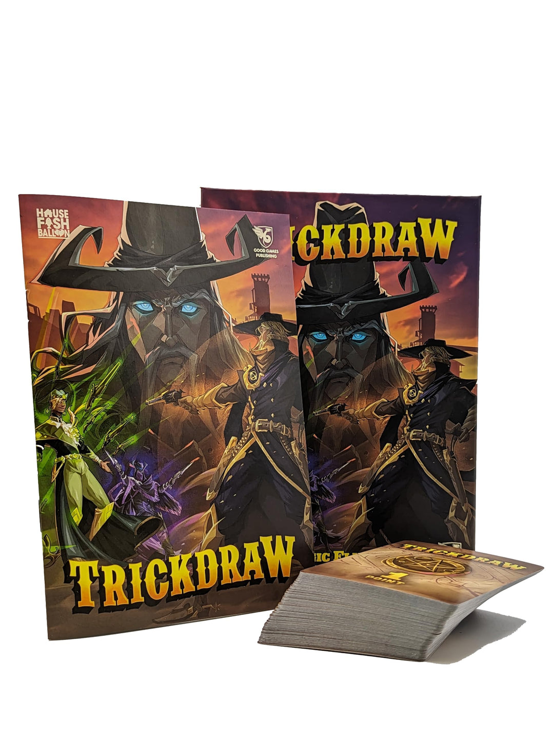 Good Games Publishing TRICKDRAW - Fast Paced Card Game, Magic Flippin' Cowboys, Strategy