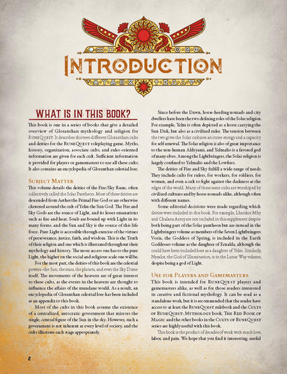 Cults of RuneQuest The Gods of Fire and Sky Roleplaying Game by Chaosium 4