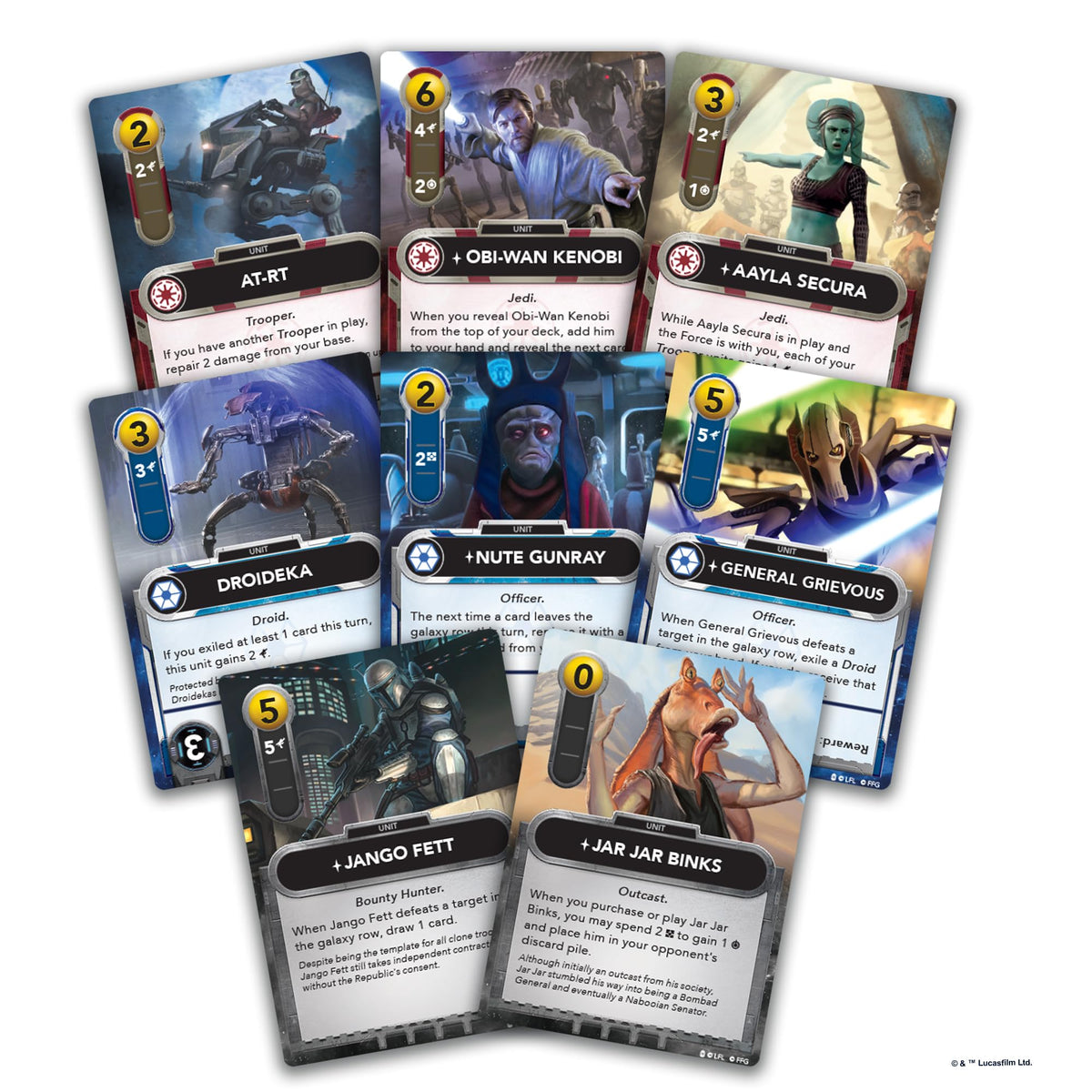 Fantasy Flight Games Star Wars: The Deckbuilding Game: The Clone Wars Edition - Intense Galactic Battle Card Game, Strategy Game for Kids and Adults, Ages 12+, 2 Players, 30 Minute Playtime, Made 2