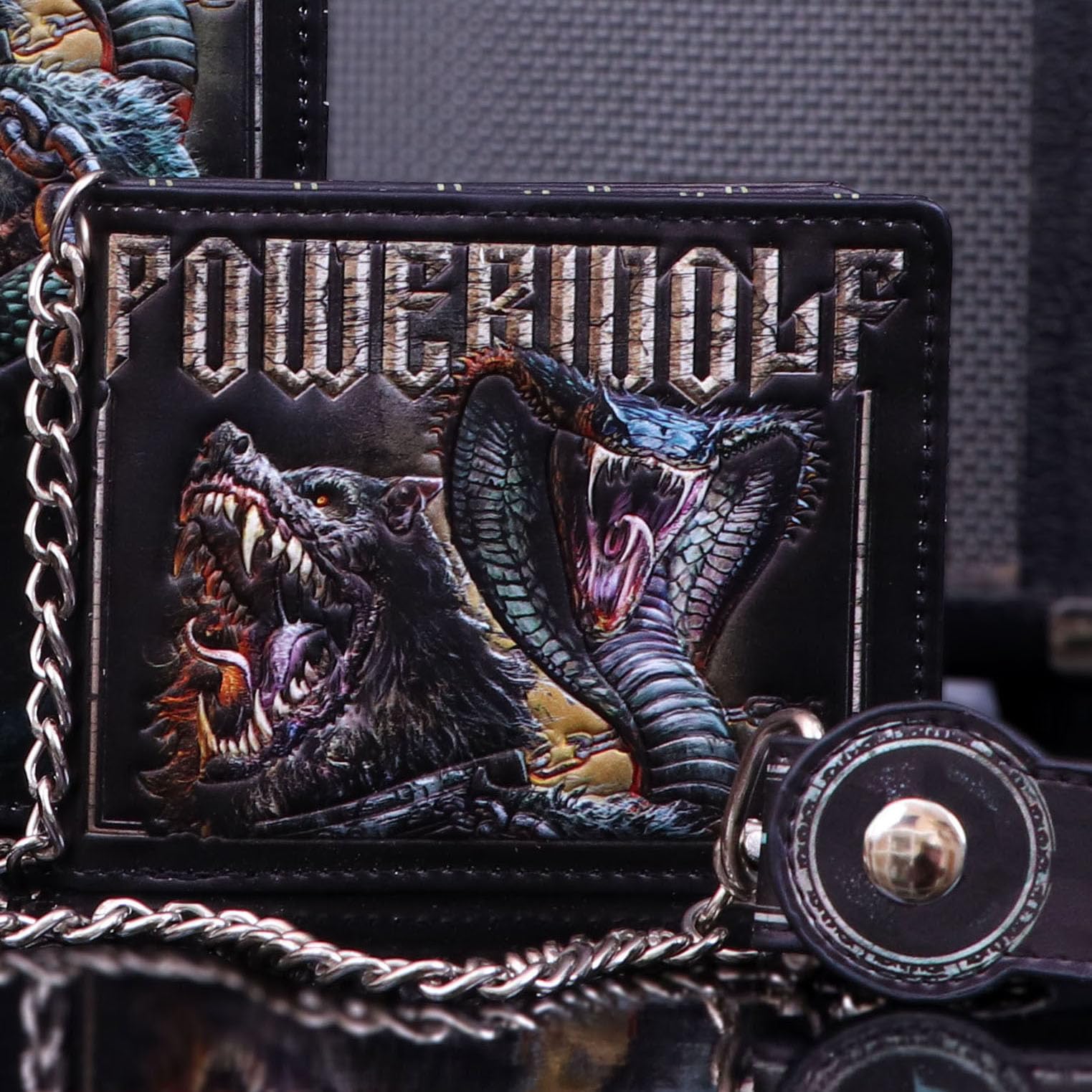 Powerwolf Kiss of the Cobra King Embossed Wallet Officially Licensed 6