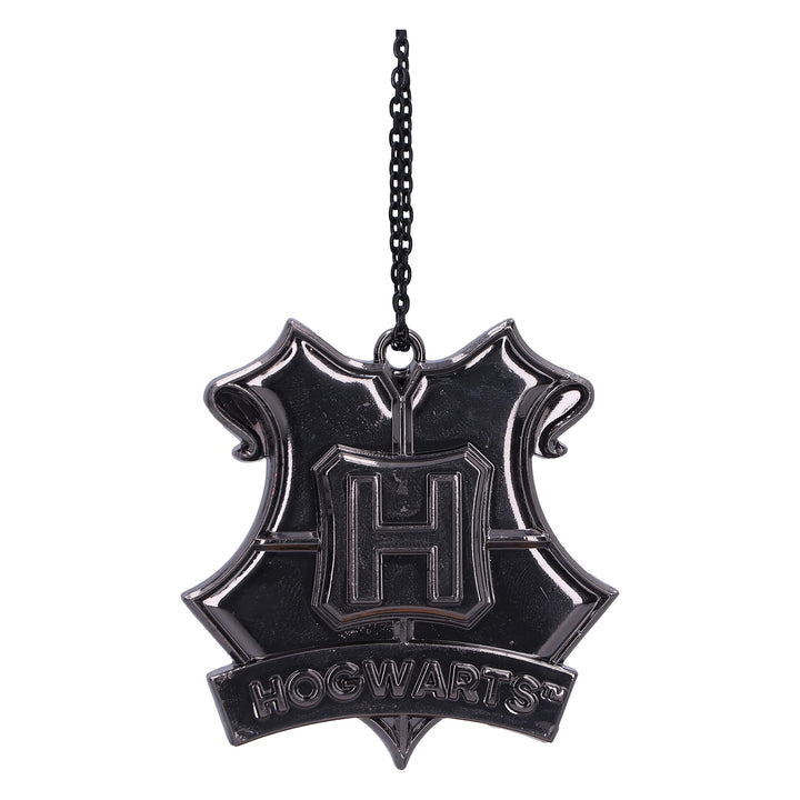 Harry Potter Hogwarts Crest Silver Weighted Hanging Ornament 6cm