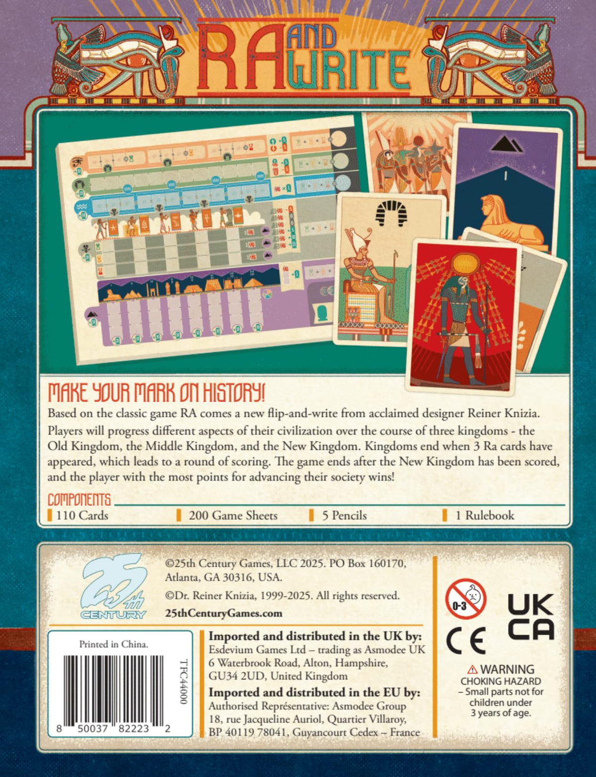 RA and Write Board Game by 25th Century 6