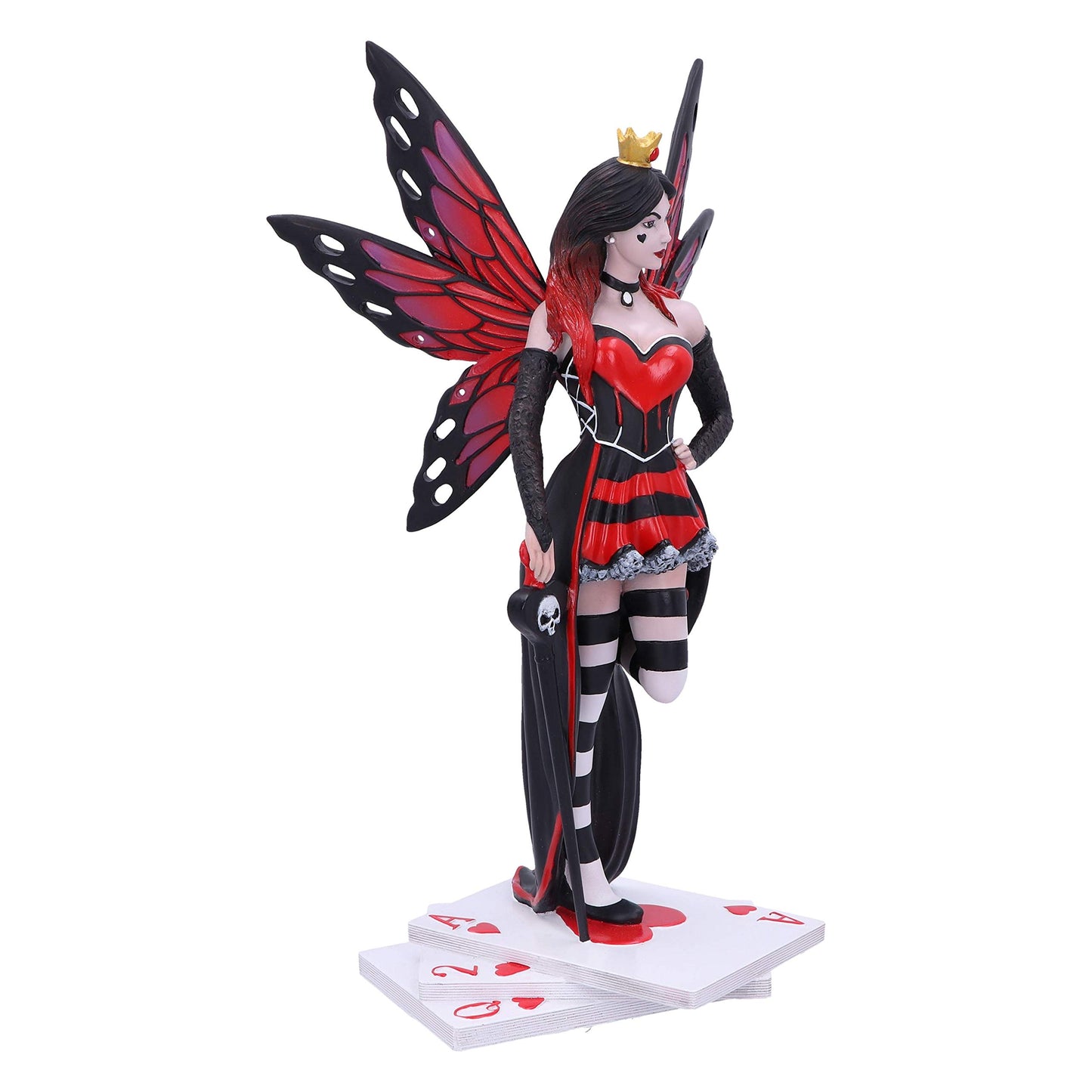 Wonderland Fairies Queen of Hearts Red Card Figurine 26cm 3