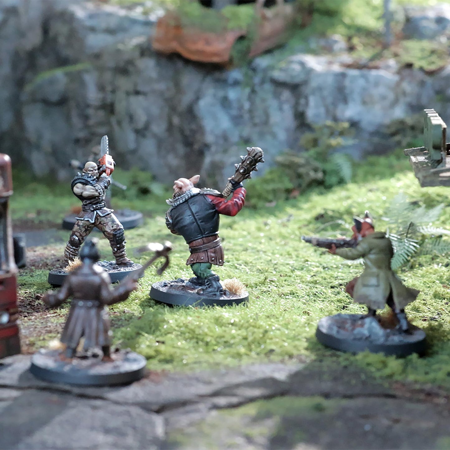 Free League: Mutant Year Zero: Zone Wars - Core Set -Boxed Miniatures Wargame, Tabletop Skirmish Mayhem, Everything Needs: RPG Book, Mat, Dice & More 3