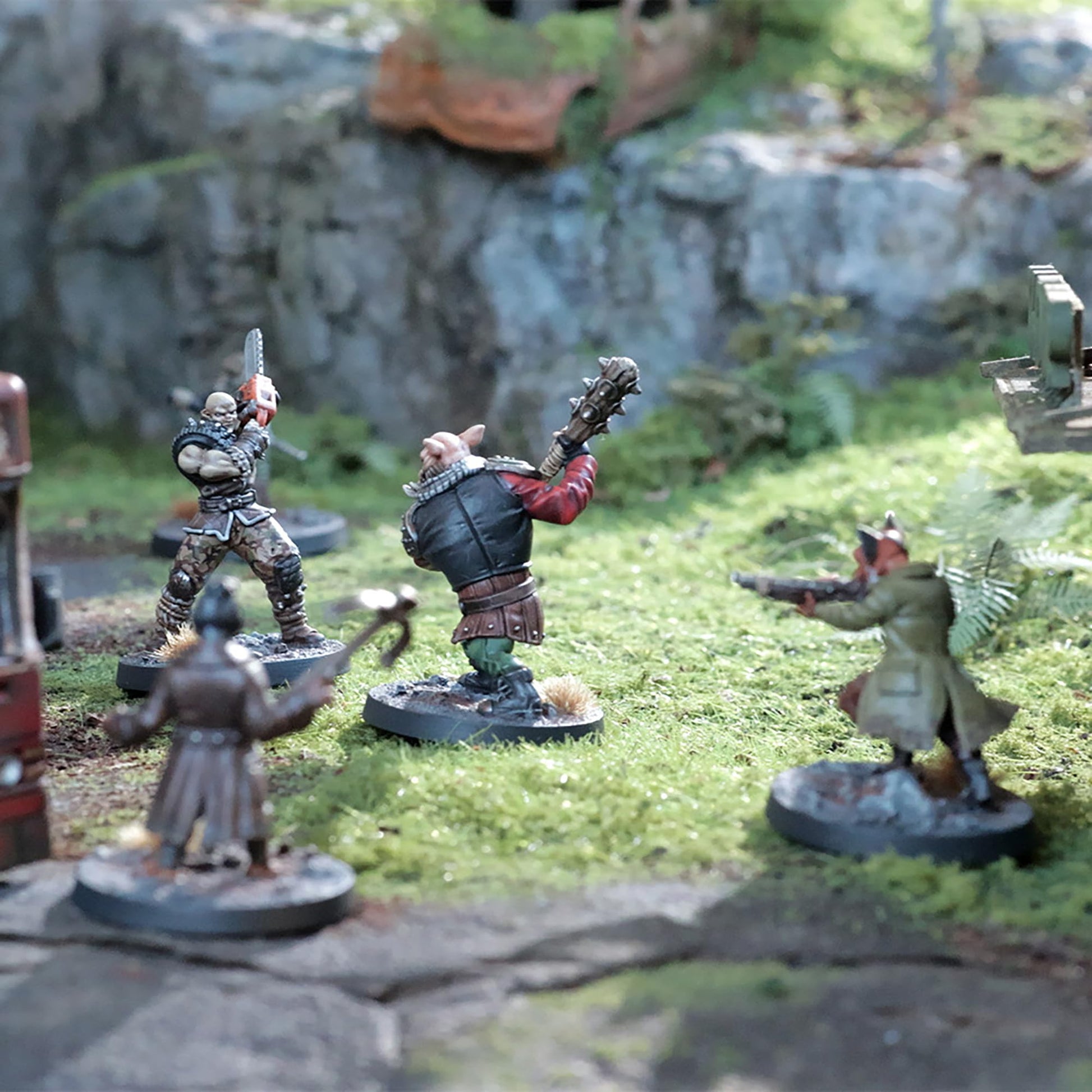 Free League: Mutant Year Zero: Zone Wars - Core Set -Boxed Miniatures Wargame, Tabletop Skirmish Mayhem, Everything Needs: RPG Book, Mat, Dice & More 3