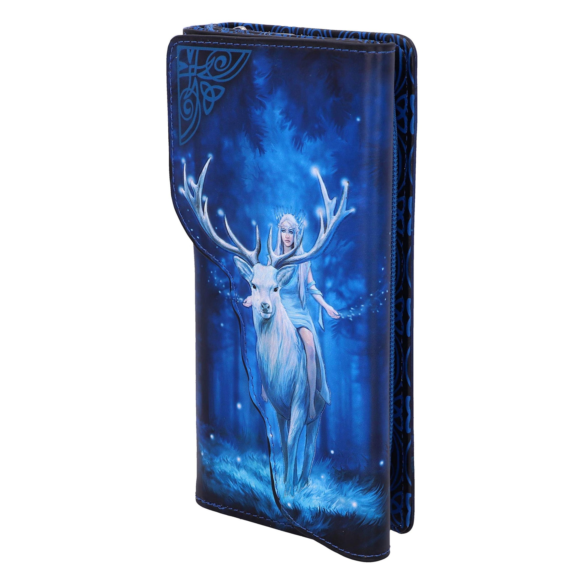 Fantasy Forest Elven Queen and Stag Embossed Purse 18.5cm 3