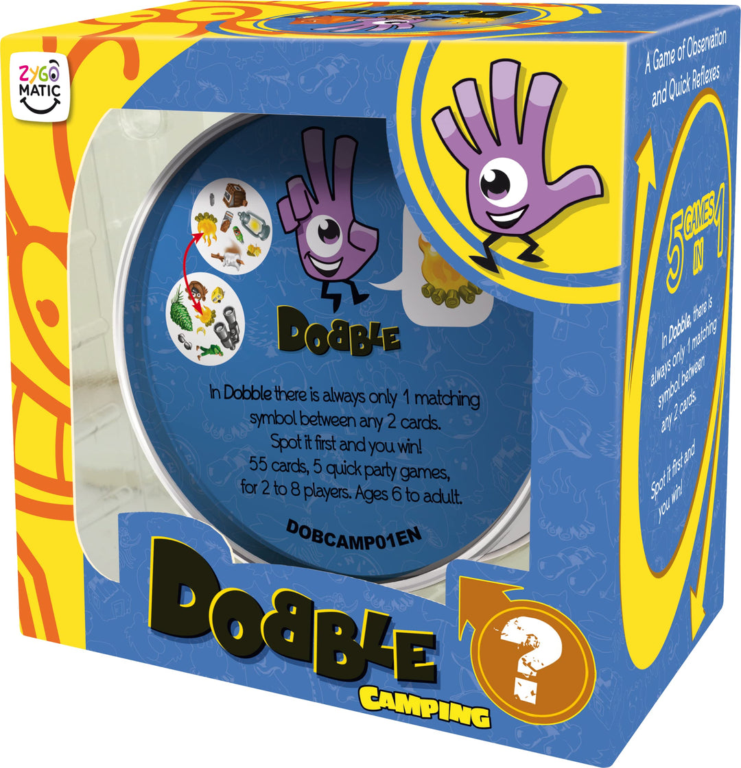 Asmodee | Dobble Camping | Card Game | Ages 6+ | 2-8 Players | 15 Minutes Playing Time