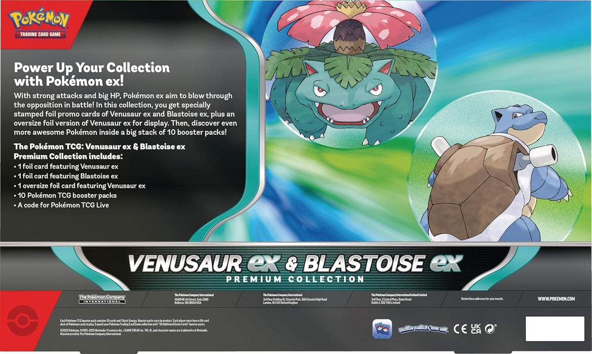 TCG Venusaur Blastoise Ex Premium Collection Case of 6 H and I Exclusive 5