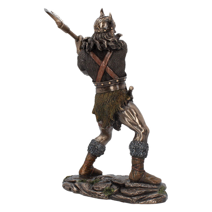 Berserker Bronze Viking Medium Warrior Figurine with Axe 28.5cm