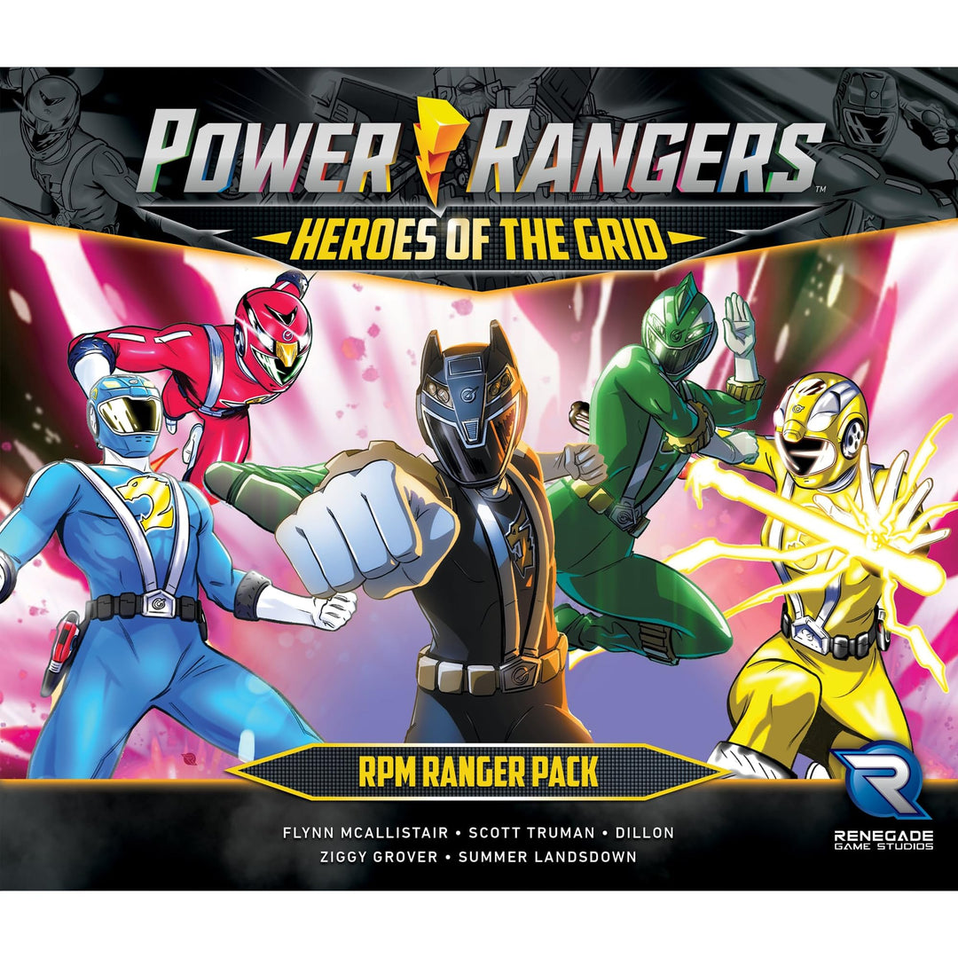 Renegade Game Studios: Power Rangers: Heroes of The Grid: RPM Ranger Pack - Expansion, 5 Rangers, New Cards & Content, Deck-Building Roleplaying Game