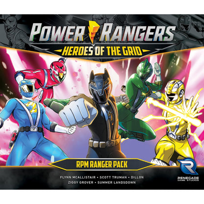 Renegade Game Studios: Power Rangers: Heroes of The Grid: RPM Ranger Pack - Expansion, 5 Rangers, New Cards & Content, Deck-Building Roleplaying Game 5