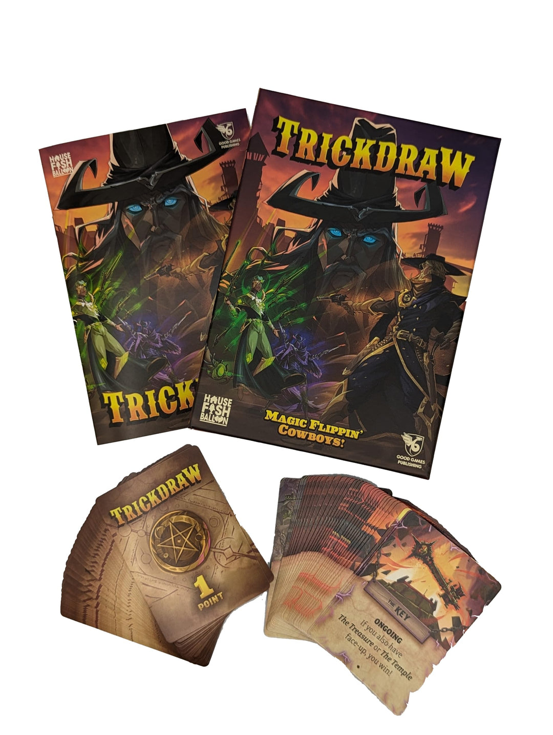 Good Games Publishing TRICKDRAW - Fast Paced Card Game, Magic Flippin' Cowboys, Strategy