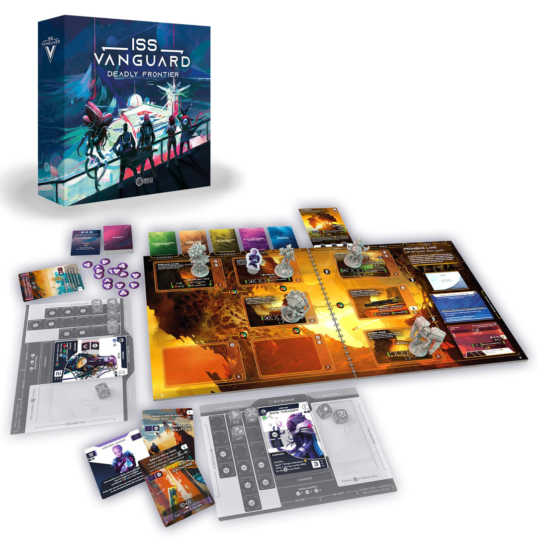 ISS Vanguard: Deadly Frontier Campaign Expansion - New Challenges & Adventures! Cooperative Sci-Fi Strategy Game, Ages 14+, 1-4 Players, 90-120 Min Playtime, Made by Awaken Realms