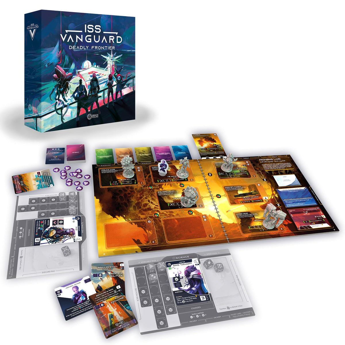 ISS Vanguard: Deadly Frontier Campaign Expansion - New Challenges & Adventures! Cooperative Sci-Fi Strategy Game, Ages 14+, 1-4 Players, 90-120 Min Playtime, Made by Awaken Realms 4