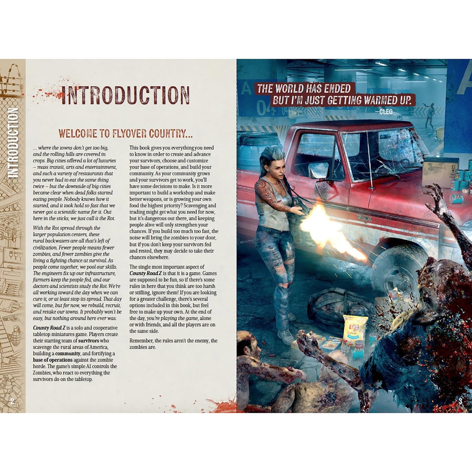 Modiphius Entertainment: County Road Z: Core Rulebook - Hardcover RPG Book, Rural Survival in The Zombie Apocalypse, 184pgs, Solo Tabletop Roleplaying 2