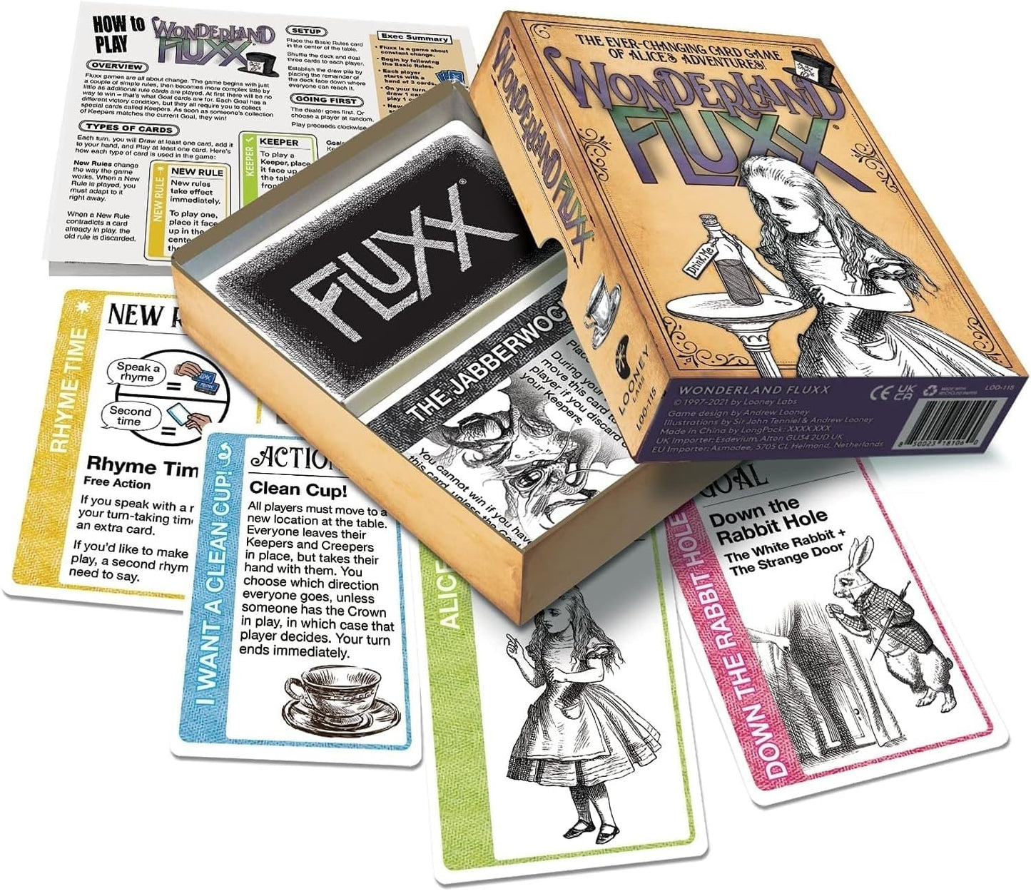 Wonderland Fluxx Card Game