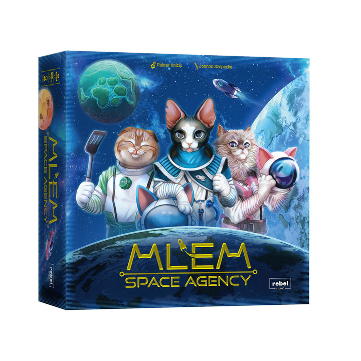 MLEM: Space Agency Board Game - Purrfect Catstronaut Adventures! Dice-Rolling Strategy Game, Fun Family Game for Kids and Adults, Ages 8+, 2-5 Players, 30-45 Minute Playtime, Made by Rebel Studio