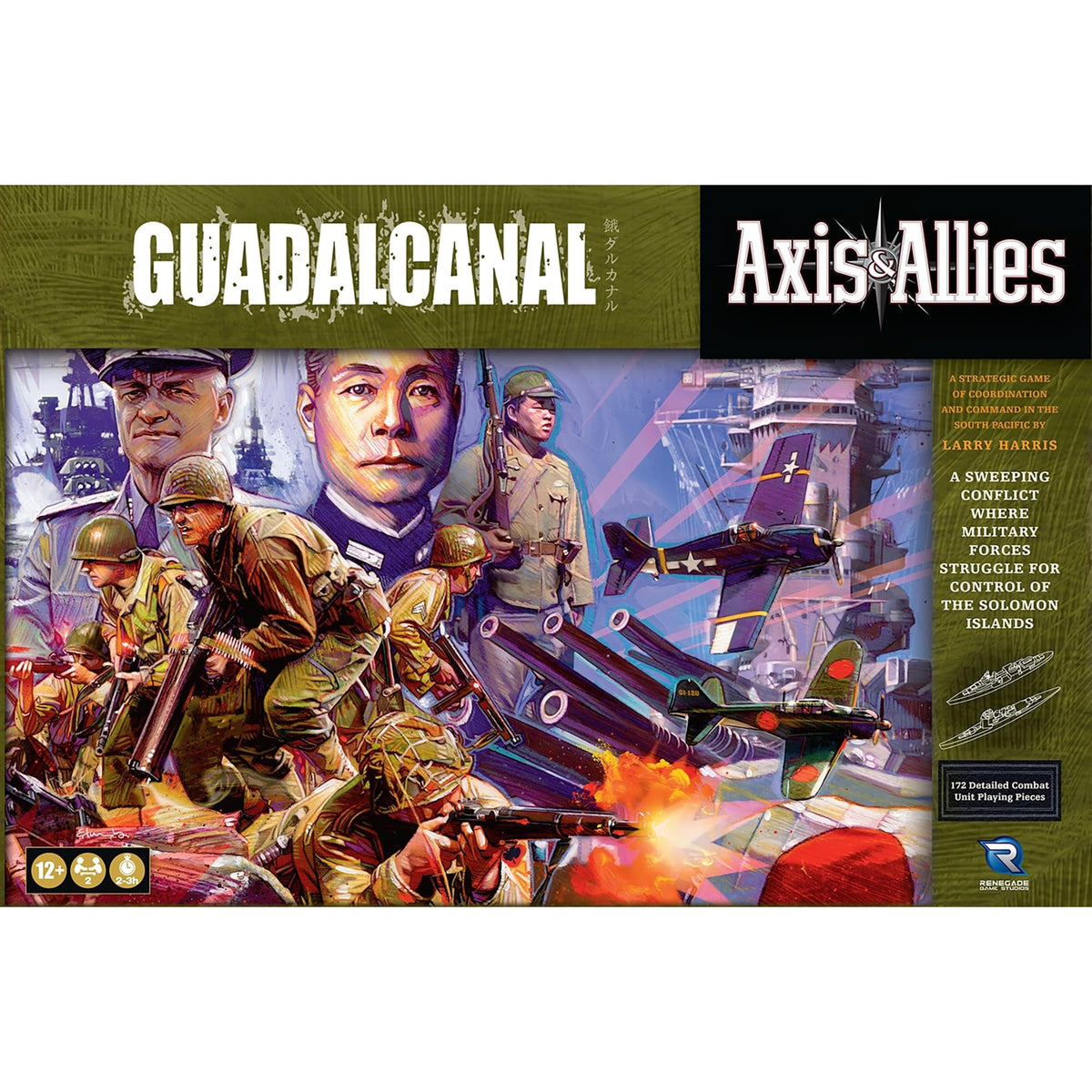 Renegade Game Studios Axis & Allies: Guadalcanal Strategy Board Game for 2 Players | Ages 12+ | 120-80 Min 1
