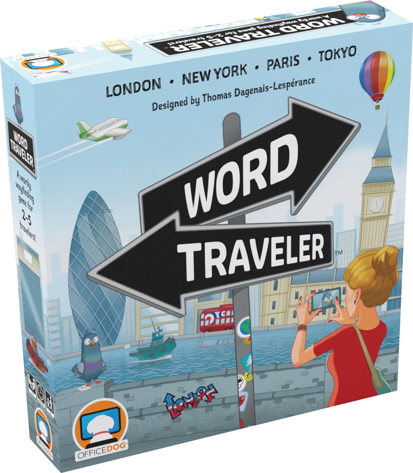 Word Traveler Board Game - Interactive Family Game, Perfect for Game Nights, Parties & Holiday Gatherings, Fun for Kids & Adults, Ages 10+, 2-5 Players, 30-45 Minute Playtime, Made by Office Dog 1