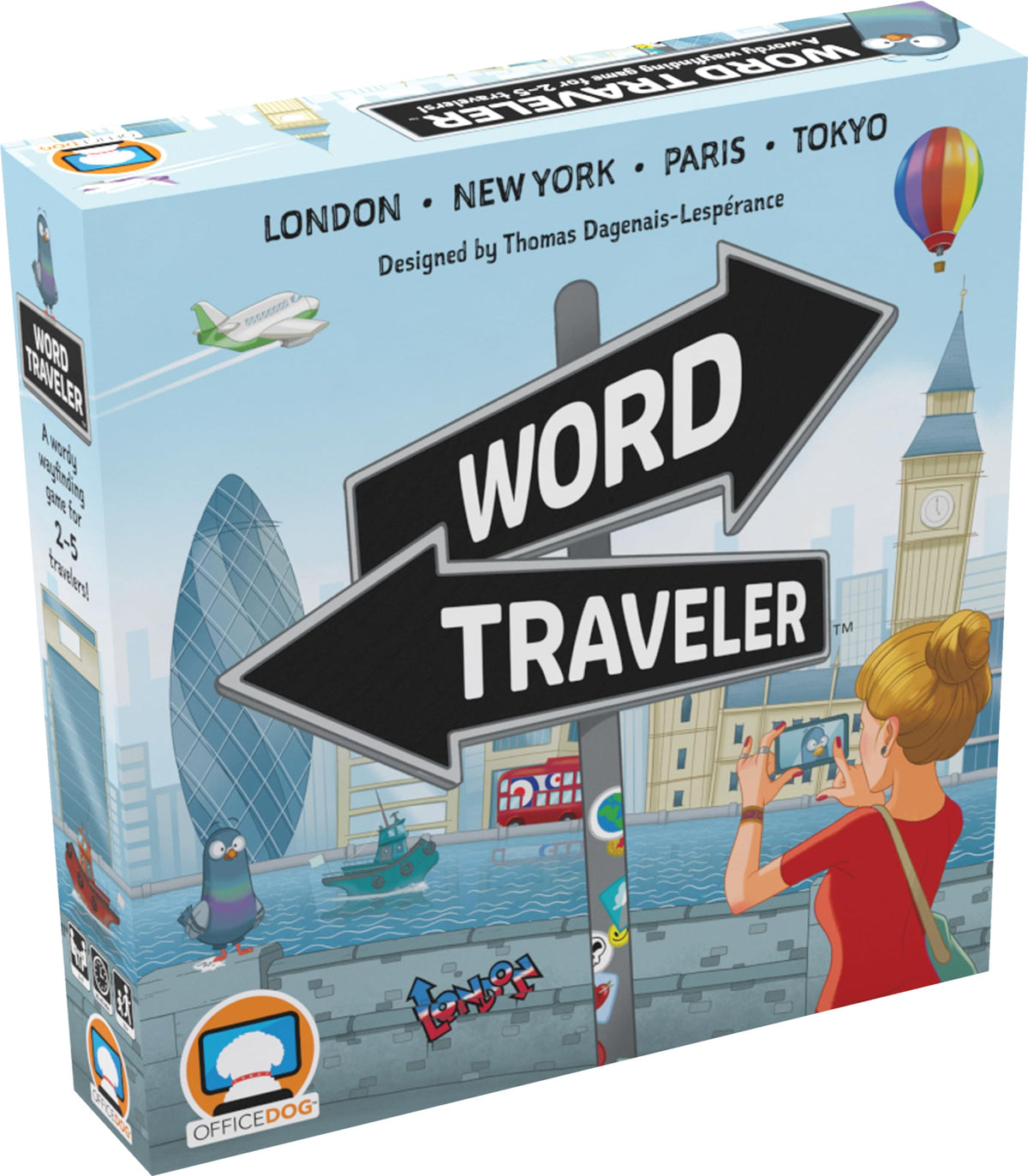 Word Traveler Board Game - Interactive Family Game, Perfect for Game Nights, Parties & Holiday Gatherings, Fun for Kids & Adults, Ages 10+, 2-5 Players, 30-45 Minute Playtime, Made by Office Dog 1