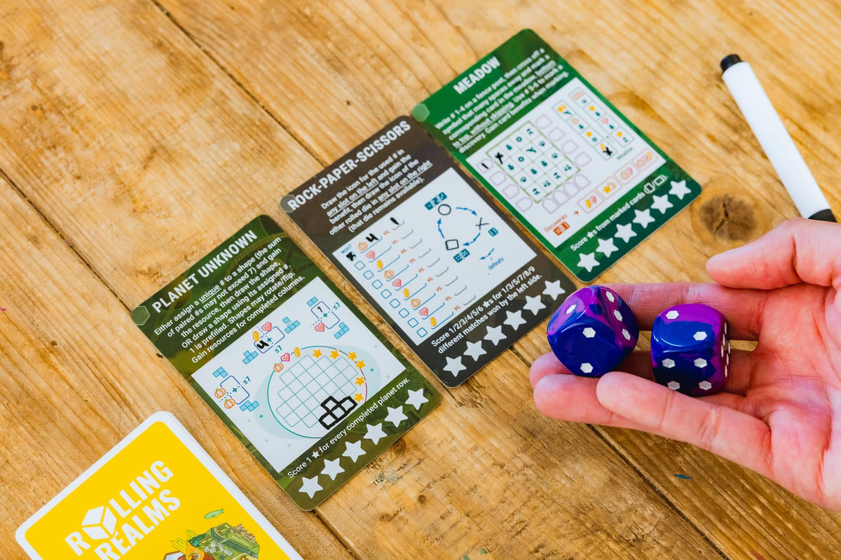 Rolling Realms Redux A Light Strategic Standalone Roll-and-Write Game for Families 8