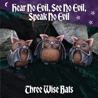 Three Wise Bats Figurines 8.5cm 3