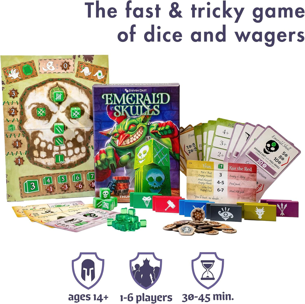 Emerald Skulls Dice Game