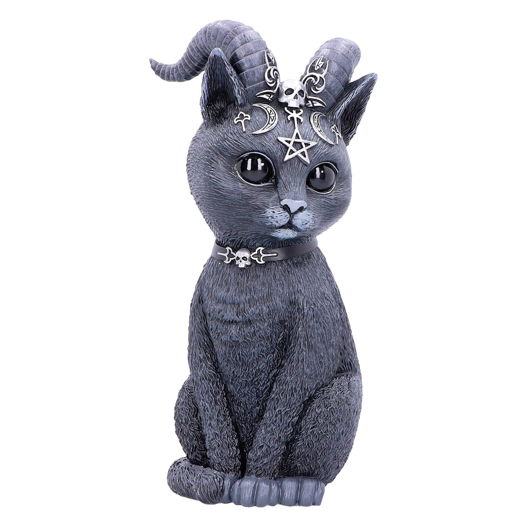 Large Pawzuph Horned Occult Cat Figurine 26.5cm