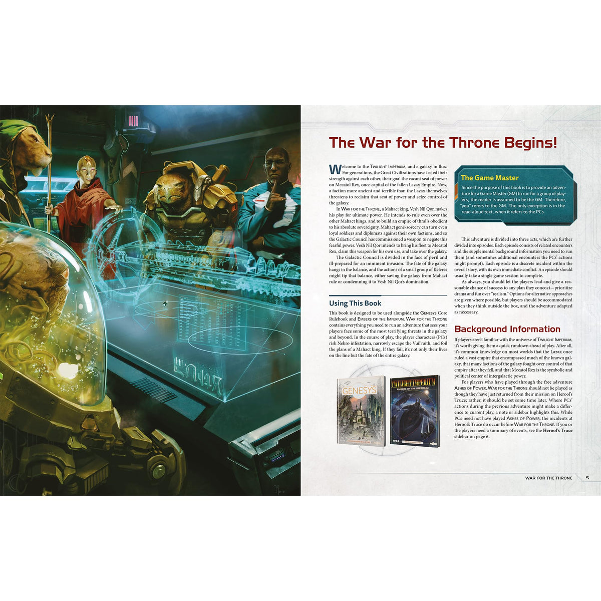 Genesys Roleplaying Game War for The Throne SOURCEBOOK - Save The Galaxy in an Epic Space Adventure! Fantasy Game for Kids & Adults, Ages 14+, 2-8 Players, 1+ Hour Playtime, Made by EDGE Studio 3