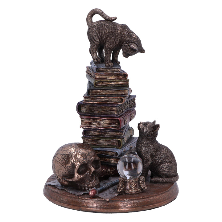 Feline Scholars Bronze Cat Ornament 18cm
