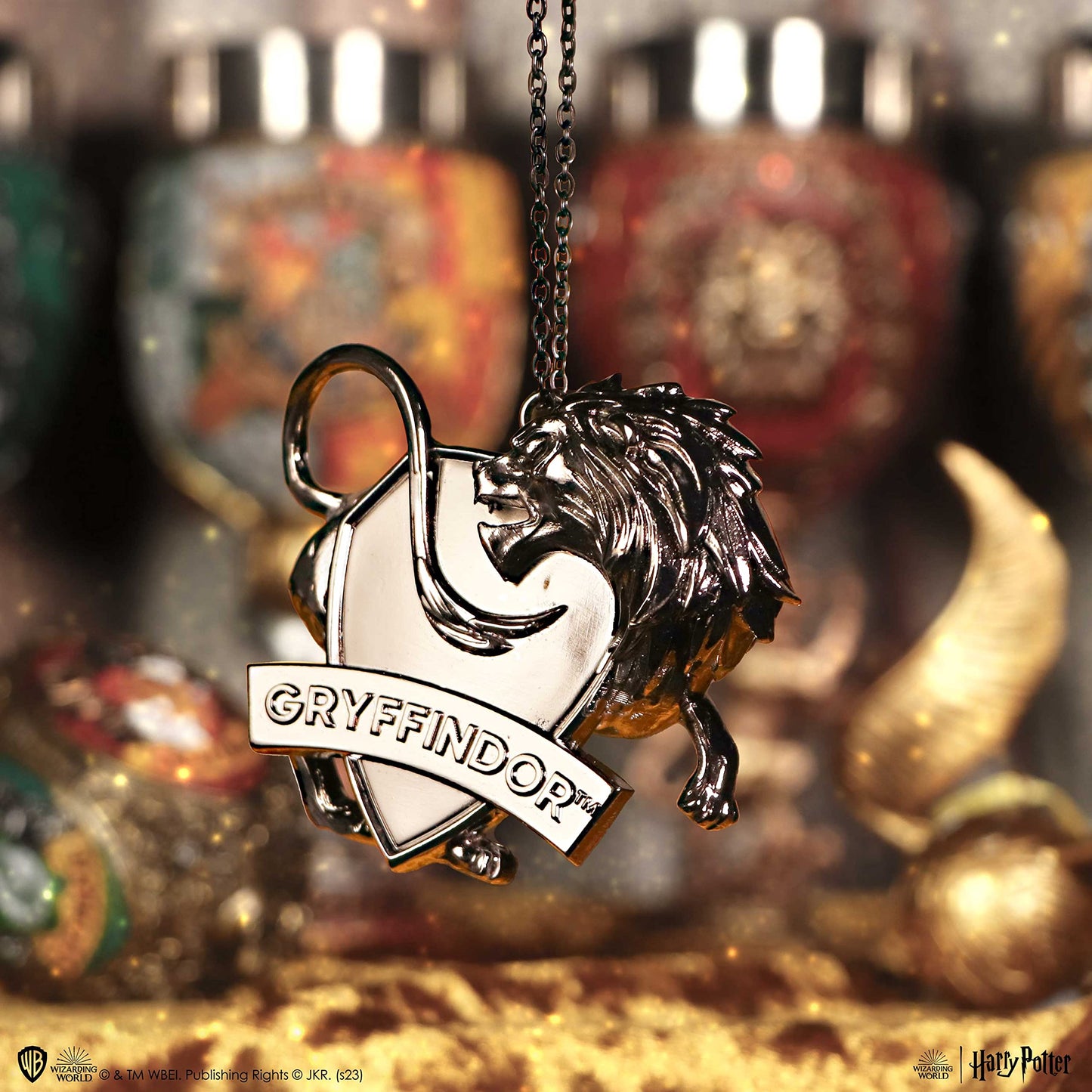 Harry Potter Gryffindor Crest Silver Weighted Hanging Ornament 8