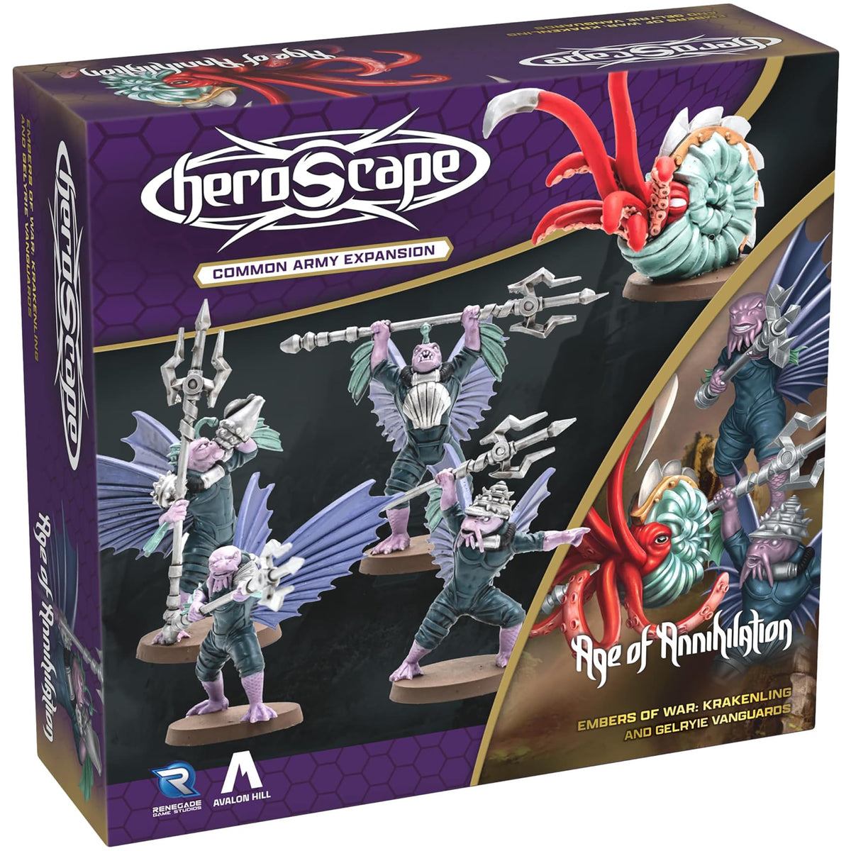 Heroscape Krakenling and Gelryie Vanguards Army Expansion Board Game by Renegade Studio 1